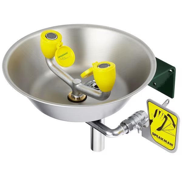 Wall Mounted Eyewash W/ Stainless Steel Bowl W/ P-Trap, Speakman, Mfr#: SE-582-PT